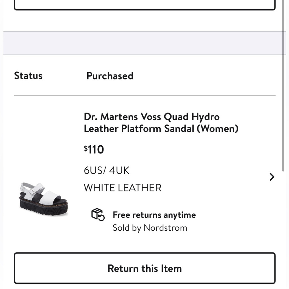 DR MARTEN VOSS QUAD HYDRO LEATHER PLATFORM SANDAL
